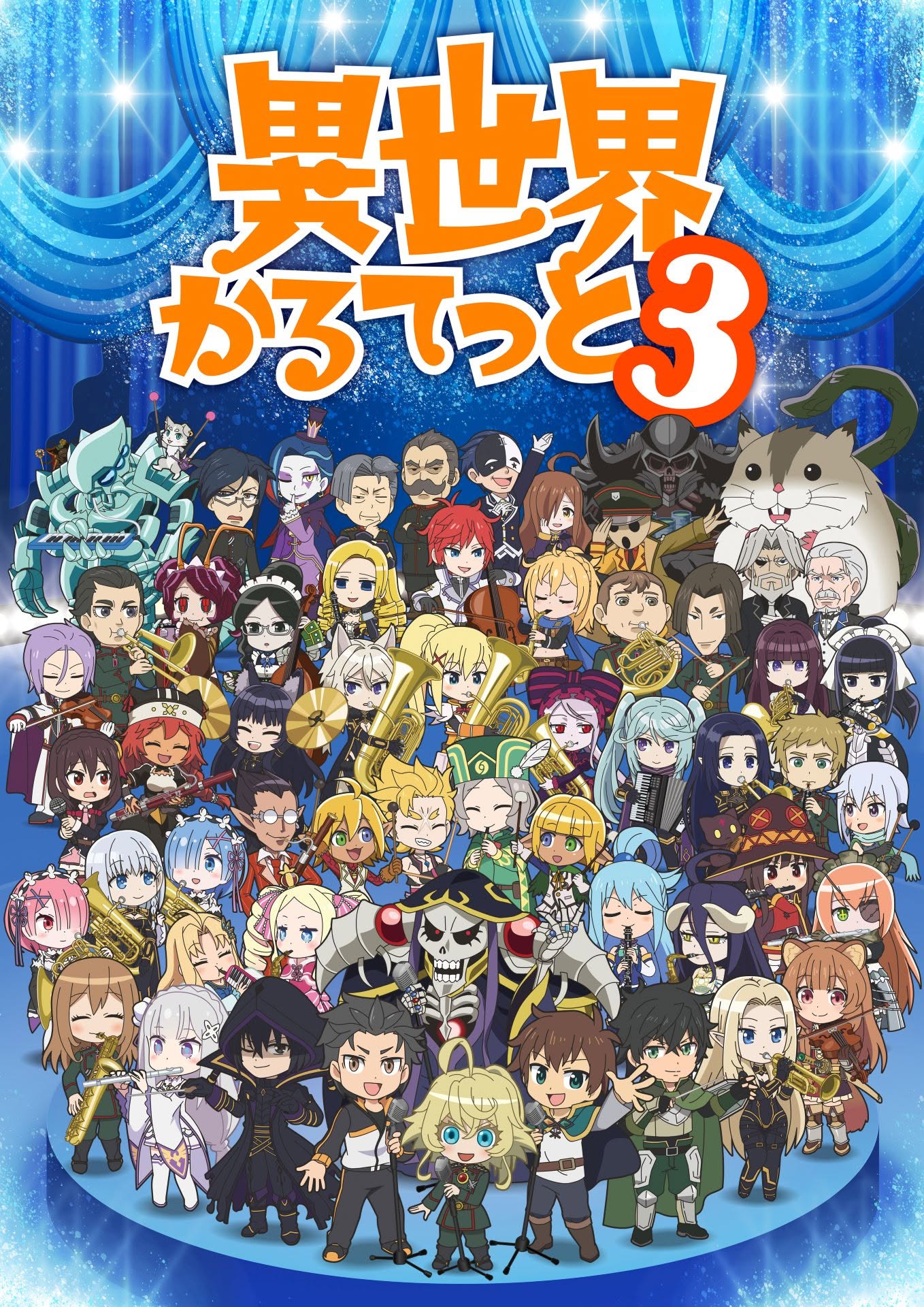 Isekai Quartet sæson 3 trailer og illustration