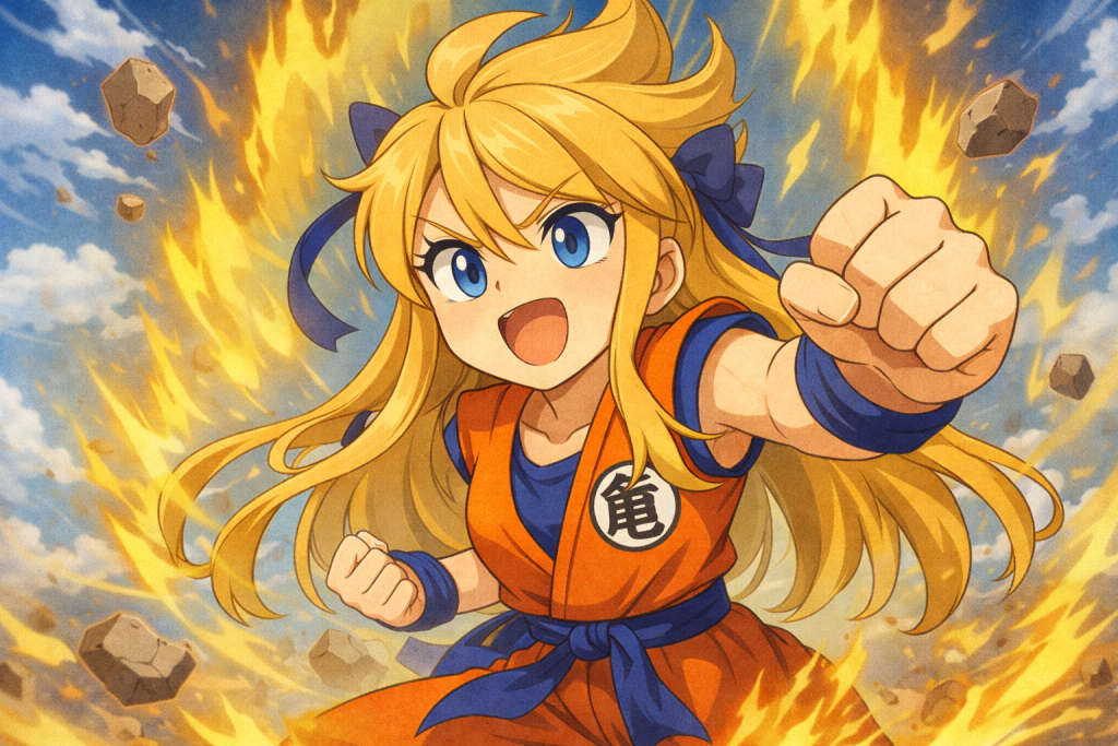 Maskot cosplay Goku