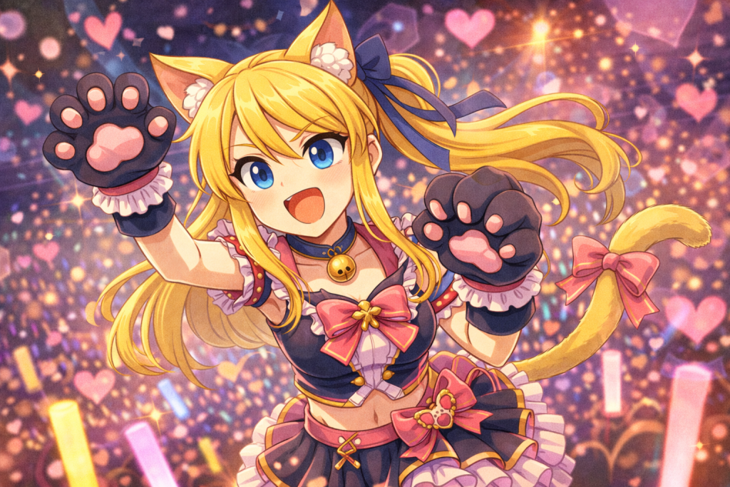 Maskot cosplay catgirl