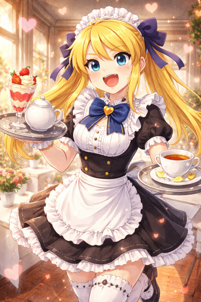 Maskot cosplay maid
