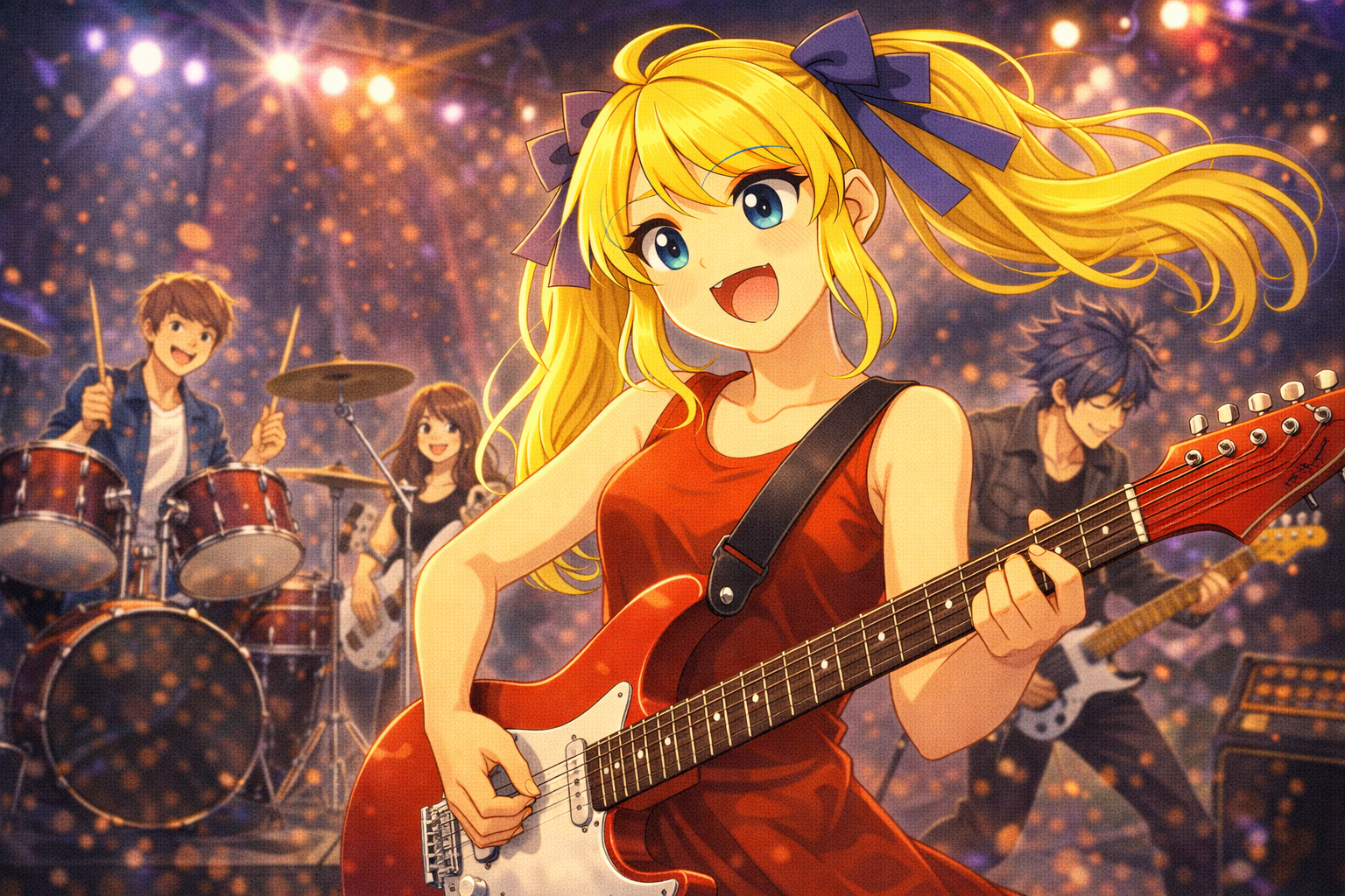 Maskot spiller musik