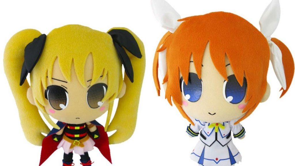 Nanoha og Fate plushies