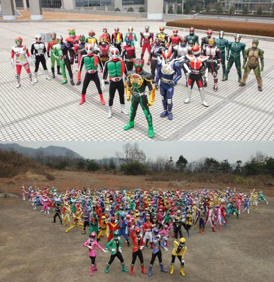 Super Taisen film til foråret 2012 samler 200 Super Sentai & 40 Kamen Riders