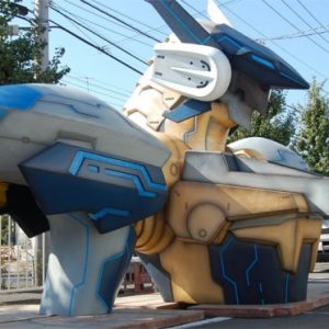 Konami bygger Jehuty mecha i Akihabara