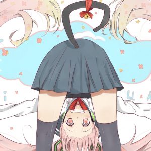 Lyserød Miku skoleuniform