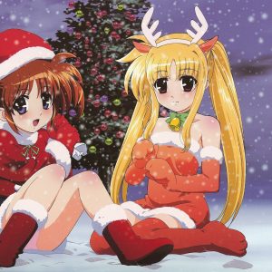 Lyrical Nanoha og Fate i juletøj