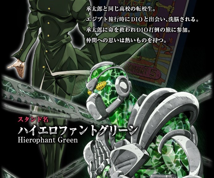 “JoJo’s Bizarre Adventure Part 3: Stardust Crusaders” – Noriaki Kakyoin trailer