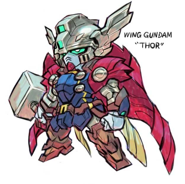 Hvis Marvel superhelte var Gundams