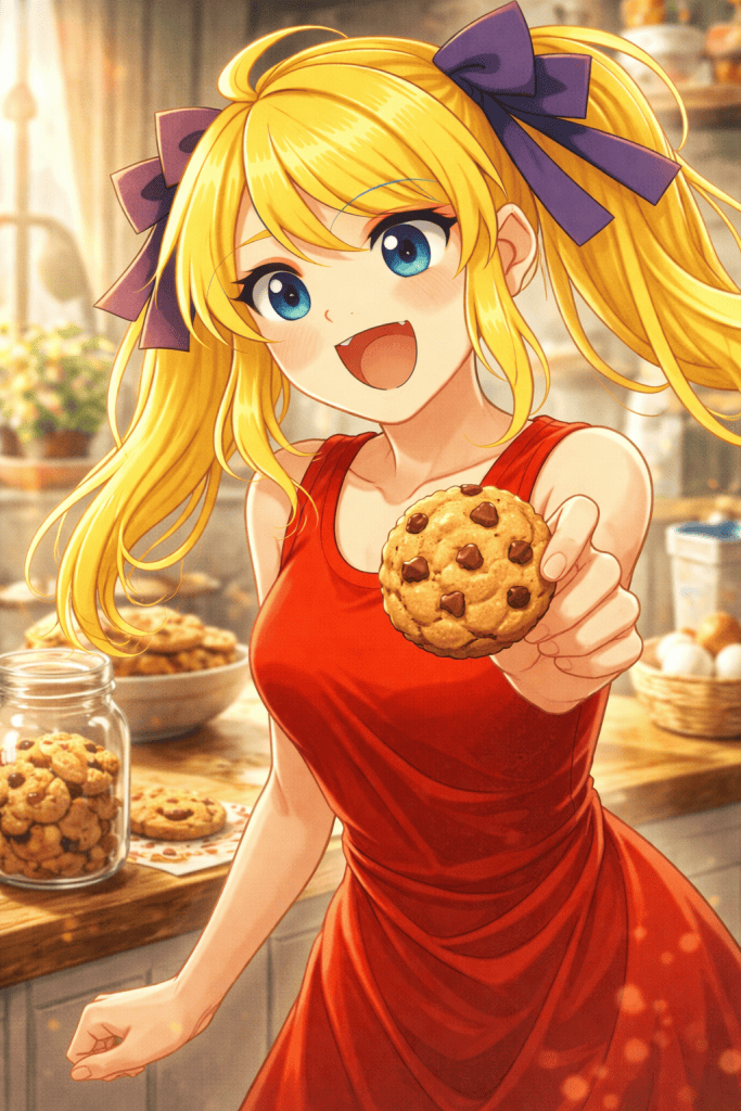 Maskot med cookie