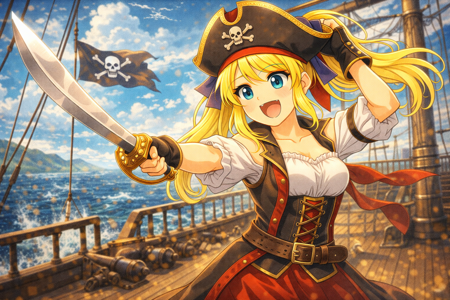 Maskot cosplayer pirat