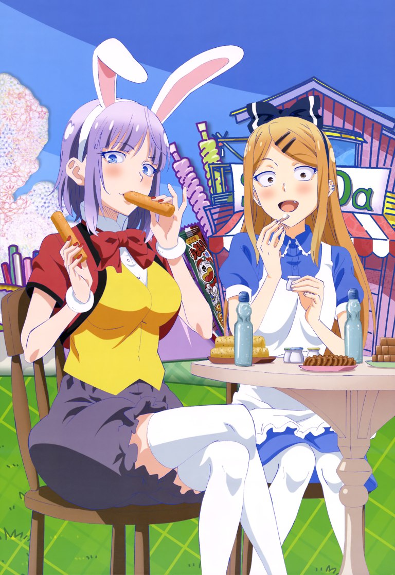 Hotaru og Saya fra Dagashi Kashi som Alice i Eventyrland