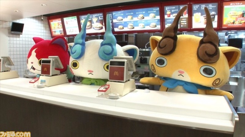 Yokai Watch personer arbejdende hos McDonald’s