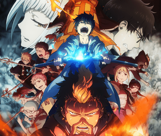 Ao no Exorcist sæson to vinter 2017 TV anime billede og dato