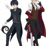 Ao no Exorcist x Kuroshitsuji samarbejds illustrationer