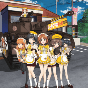 Girls und Panzer x Coco’s restaurant kampagne billeder