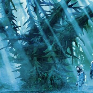 Godzilla anime film koncept billede