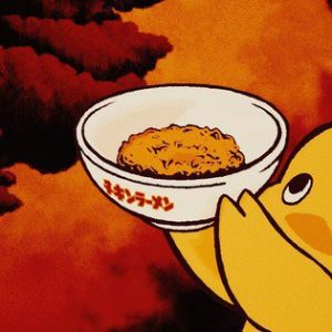 Kylling indgår en aftale med djævelen i ramen anime reklame