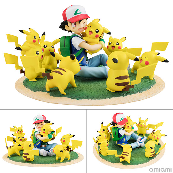 G.E.M. Series Pokemon Ash Ketchum & Pikachu (Many Pikachu Ver.) Figur