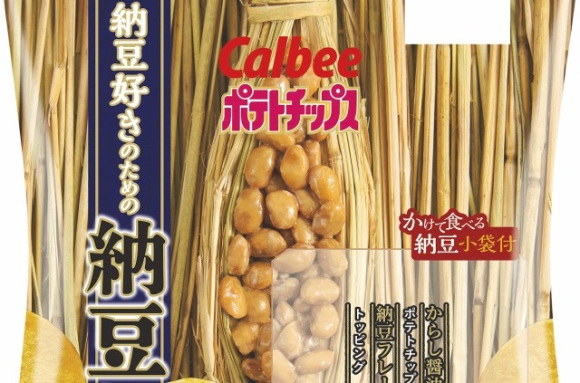 Calbee laver chips med natto-smag