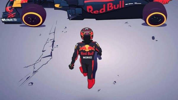 Red Bull plakat for Japanese Grand Prix henviser til Akira