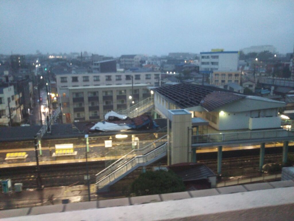 Chiba Prefecture blev hårdest ramt, da tyfonen først ramte land der