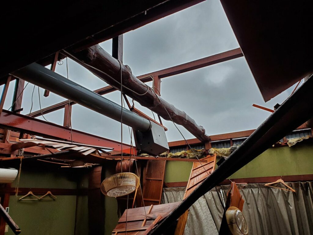 Chiba Prefecture blev hårdest ramt, da tyfonen først ramte land der