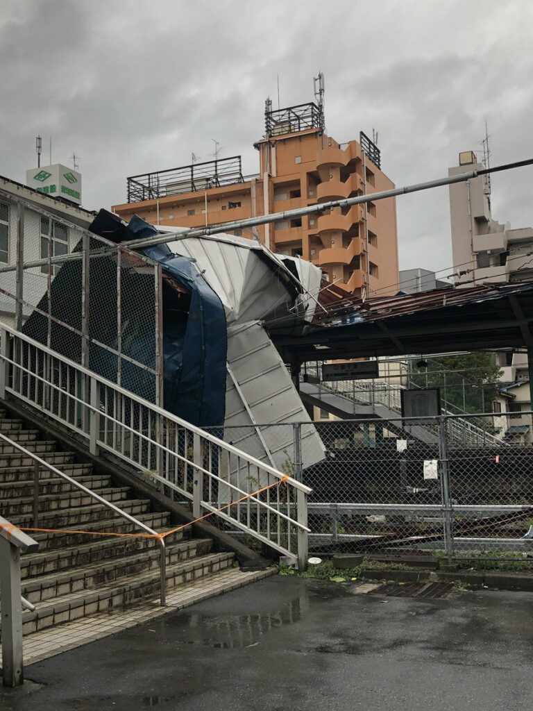 Chiba Prefecture blev hårdest ramt, da tyfonen først ramte land der