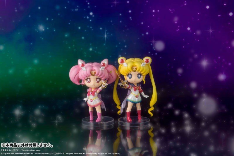 Super Sailor Moon Figuarts mini -Eternal edition- og Super Sailor Chibi Moon Figuarts mini -Eternal edition-