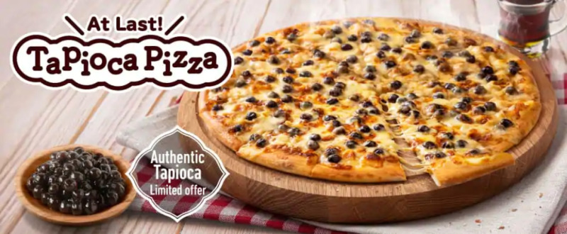 Dominos Japan laver bubble tea pizza