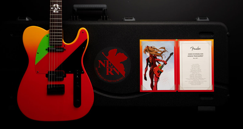 Fender laver en Evangelion guitar