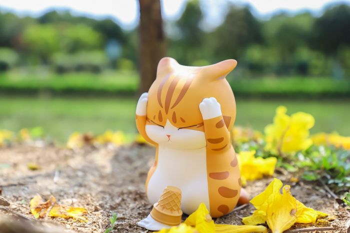 Distressed Cats Series Soft Vinyl Coin Bank Red Tabby Cat