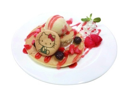 Hello Kitty's Strawberry Pancake (1400 yen)