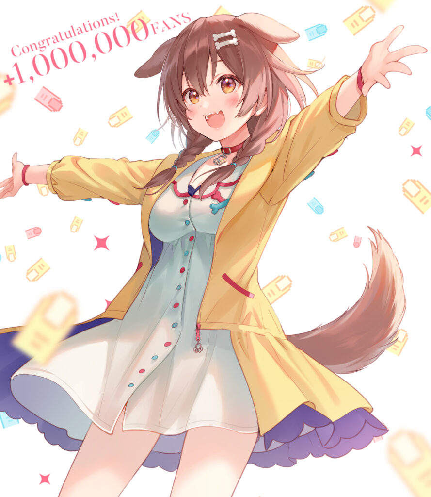 Doggo VTuber Inugami Korone stæser forbi 1 million abonnenter