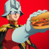 Gundams mest populære skurk, Char Aznable, sælger burgere for McDonald's