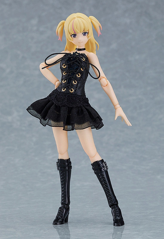 figma Female Body (Yuki) with Black Corset Dress Outfit