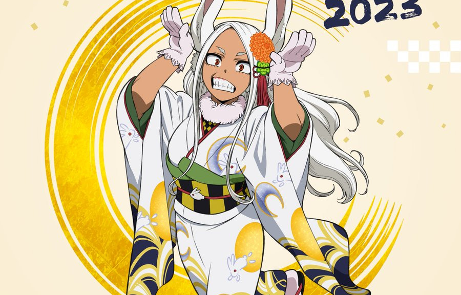 Nytår 2023 illustration fra My Hero Academia