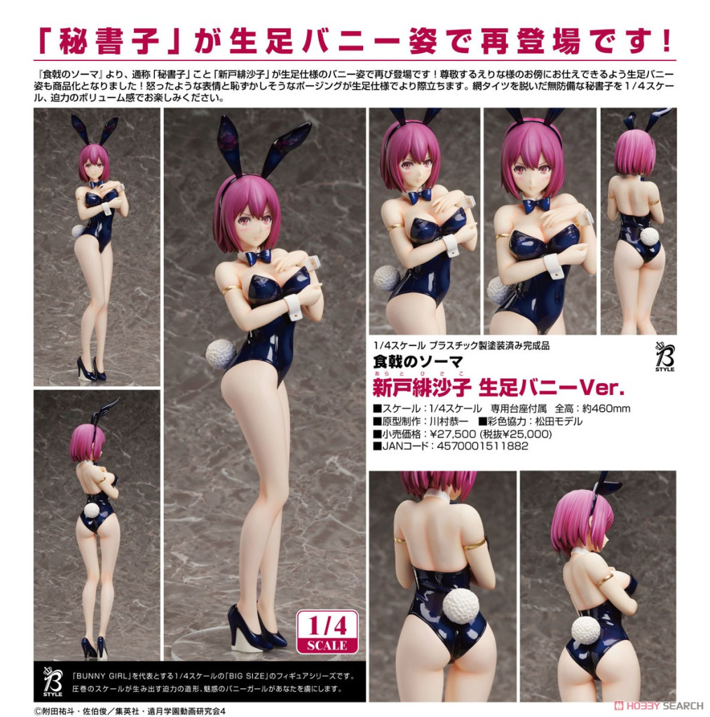 Food Wars! Shokugeki no Soma Hisako Arato: Bare Leg Bunny Ver.