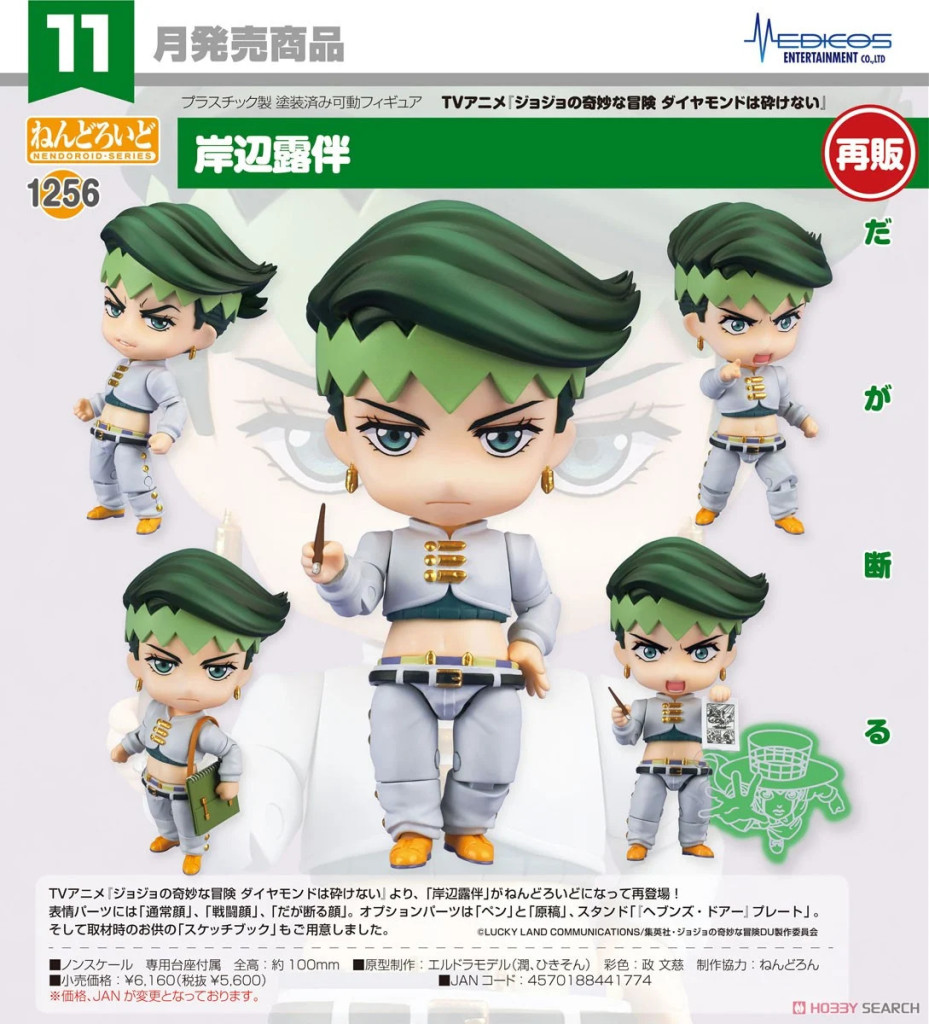 JoJo's Bizarre Adventure: Diamond is Unbreakable Nendoroid Rohan Kishibe