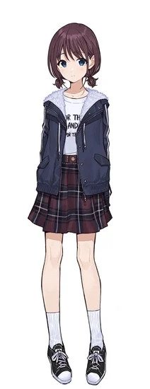 RINA som Nina Iseri, en indadvendt pige, der er god til ikke at blive bemærket. © Toei Animation