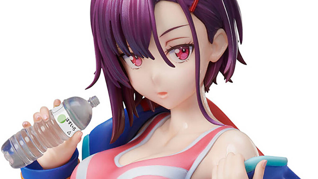 Tre kommende figurer af piger med lilla hår 2023-2024