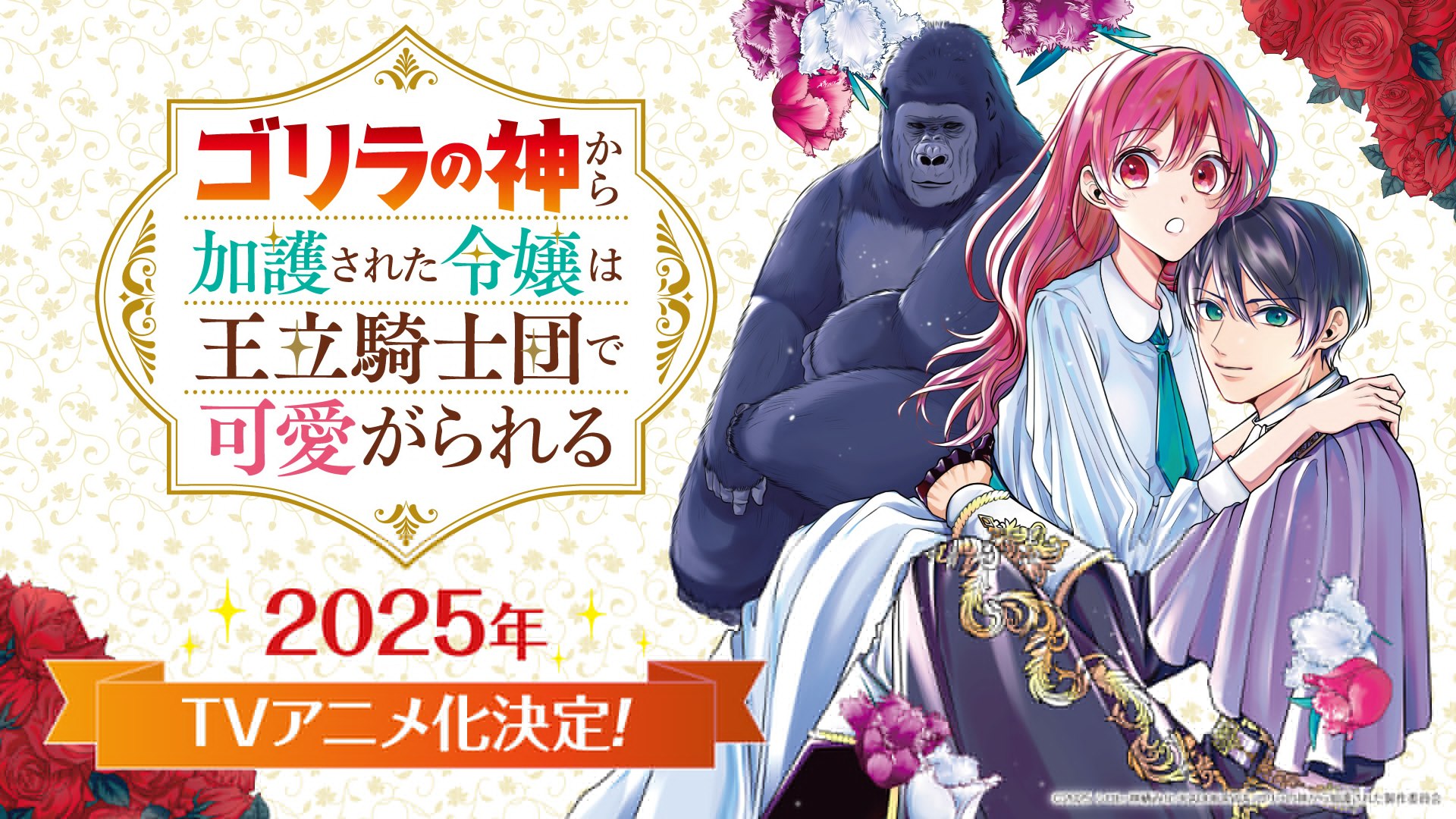 Gorilla no Kami kara Kago sareta Reijou wa Ouritsu Kishidan de Kawaigarareru TV anime annonceret