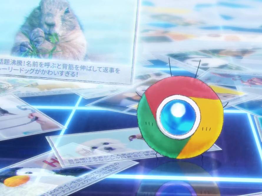 Japanske kortfilm om google chrome logo