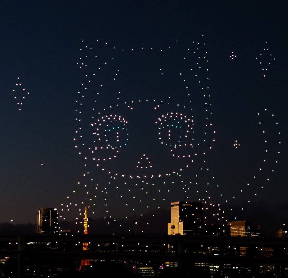 Katte Maomao blev vist på 2024 Odaiba Drone Show