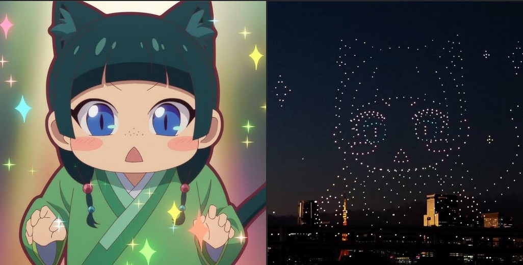 Katte Maomao blev vist på 2024 Odaiba Drone Show