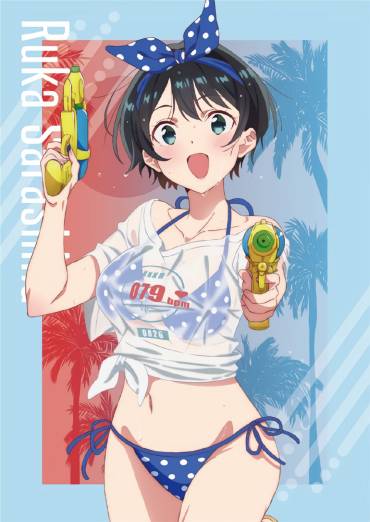 Rent a Girlfriend Ruka badetøj illustration