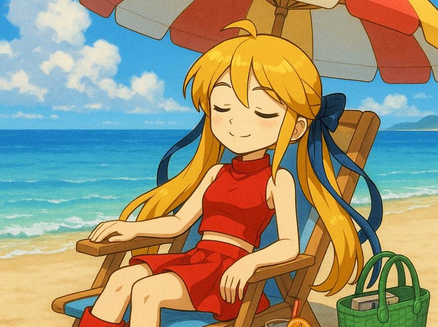 AGs maskot på sommerferie